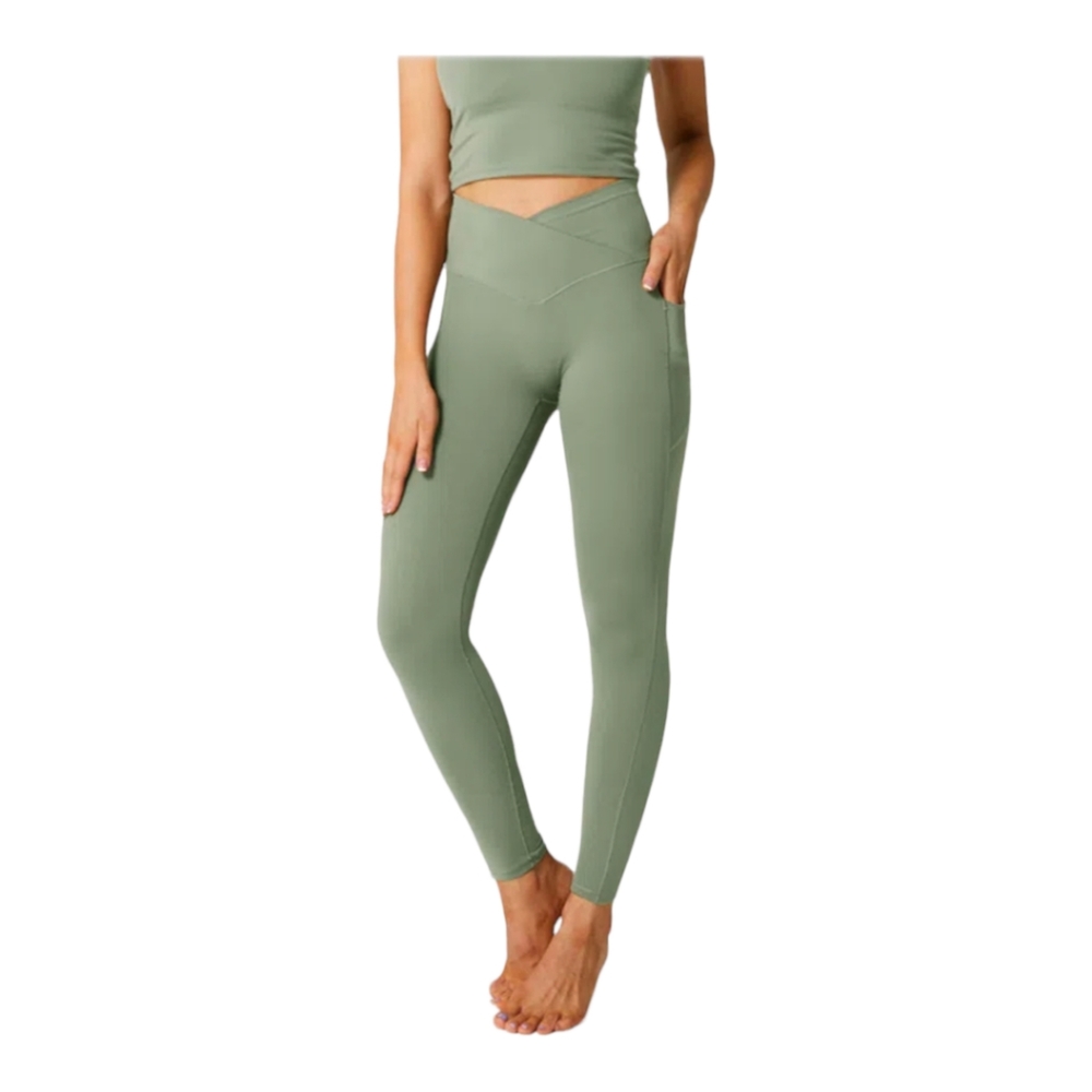 NWT Halara Cloudful Crossover Pocket Full Length Leggings Size Small